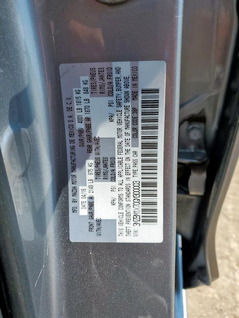 3MZBM1X70GM300003 - 2016 MAZDA 3 GRAND TOURING ვერცხლისფერი ფოტო 13