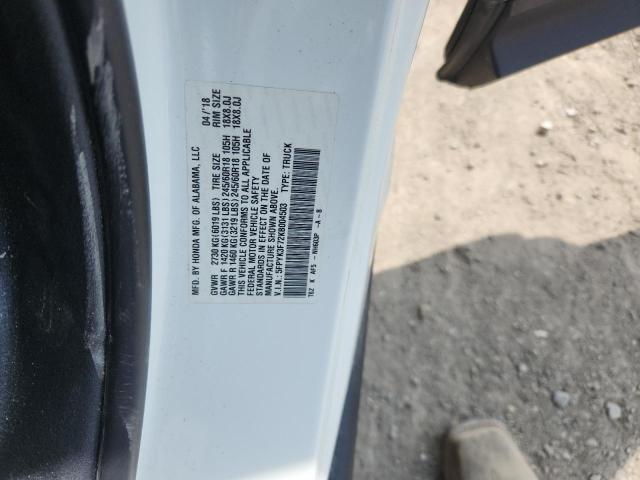 5FPYK3F72KB004503 - 2019 HONDA RIDGELINE RTL Белый фото 12