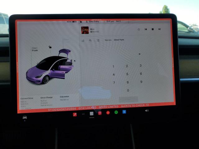 5YJ3E1EA5KF412554 - 2019 TESLA MODEL 3 黑色 照片 9