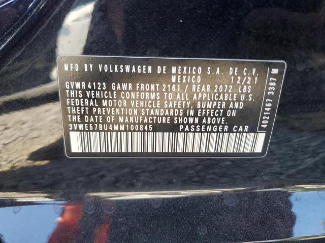 3VWE57BU4MM100845 - 2021 VOLKSWAGEN JETTA SEL BLACK photo 12