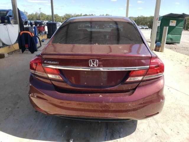 19XFB2F89FE270387 - 2015 HONDA CIVIC EX BURGUNDY photo 6