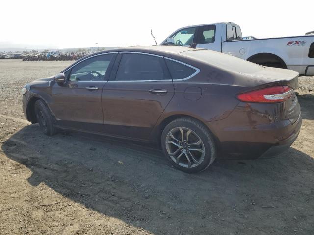 3FA6P0CD1KR222821 - 2019 FORD FUSION SEL BROWN photo 2