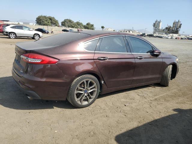 3FA6P0CD1KR222821 - 2019 FORD FUSION SEL BROWN photo 3