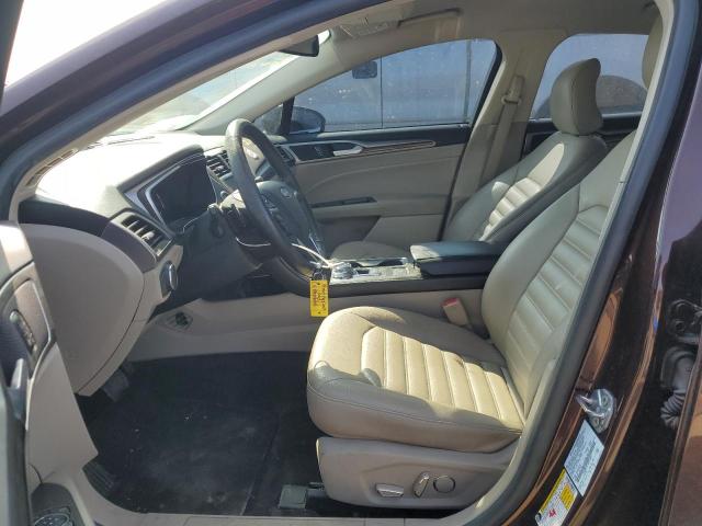 3FA6P0CD1KR222821 - 2019 FORD FUSION SEL BROWN photo 7