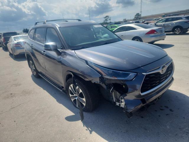 5TDGZRAH7MS061345 - 2021 TOYOTA HIGHLANDER XLE Gris photo 4