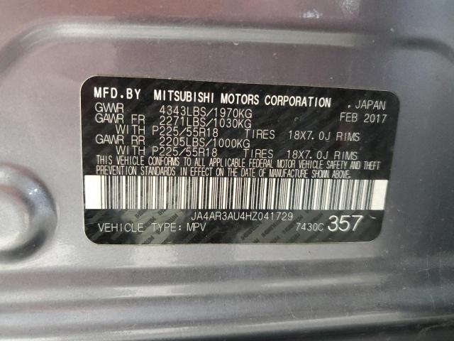 JA4AR3AU4HZ041729 - 2017 MITSUBISHI OUTLANDER ES ნაცრისფერი ფოტო 13