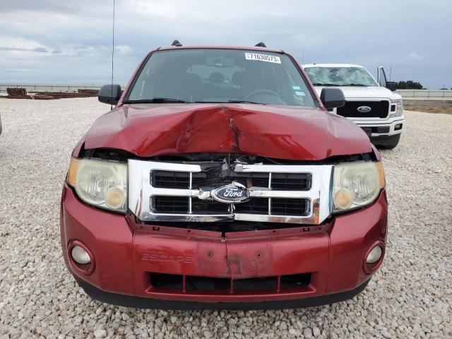 1FMCU03729KA82580 - 2009 FORD ESCAPE XLT RED photo 5