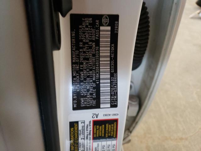 4T1BK3DB4BU390916 - 2011 TOYOTA AVALON BASE 白色 照片 13