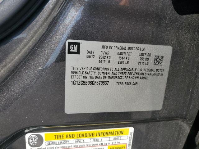 1G1ZC5E08CF370837 - 2012 CHEVROLET MALIBU 1LT 灰色 照片 13