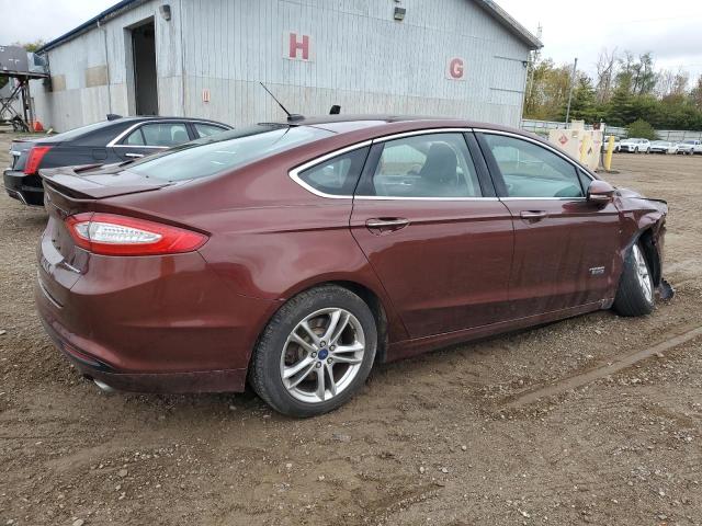 3FA6P0SU9FR204087 - 2015 FORD FUSION TITANIUM PHEV MAROON photo 3