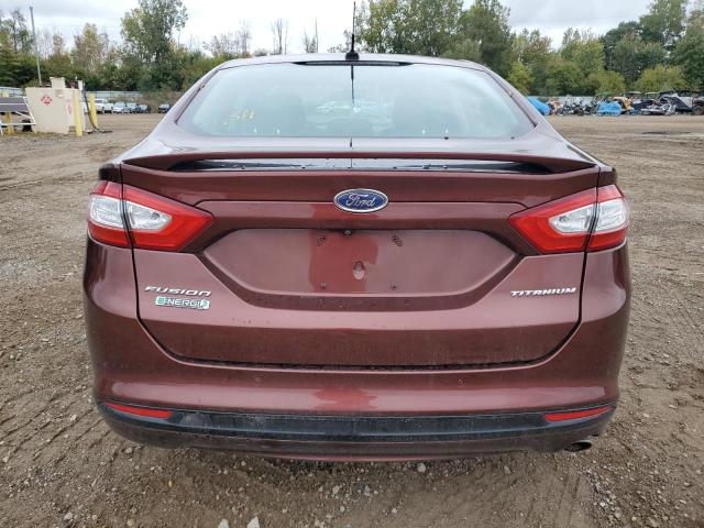 3FA6P0SU9FR204087 - 2015 FORD FUSION TITANIUM PHEV MAROON photo 6