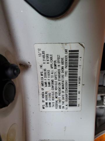 19UUA8F22DA006941 - 2013 ACURA TL WHITE photo 12