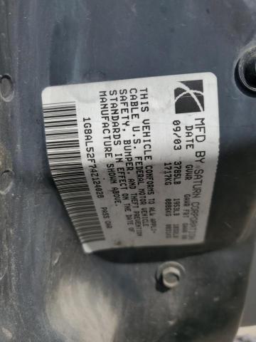 1G8AL52F74Z124028 - 2004 SATURN ION LEVEL 3 SILVER photo 12