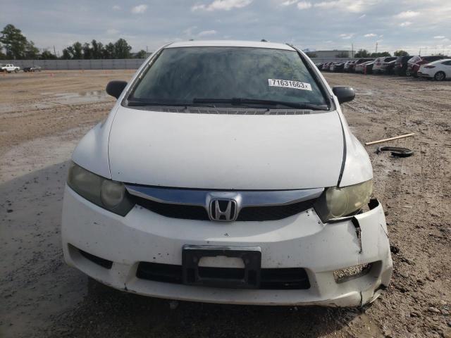 2HGFA16379H327052 - 2009 HONDA CIVIC VP WHITE photo 5