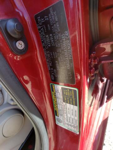 KNAGG4A86A5384485 - 2010 KIA OPTIMA LX RED photo 12