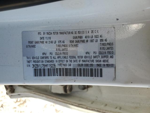 3MZBN1U76HM116235 - 2017 MAZDA 3 SPORT 白色 照片 12