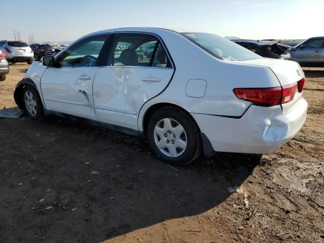 1HGCM56475A008284 - 2005 HONDA ACCORD LX WHITE photo 2