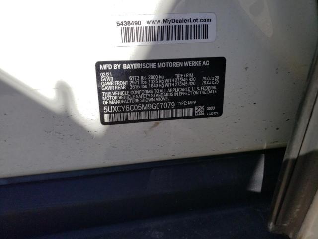 5UXCY6C05M9G07079 - 2021 BMW X6 XDRIVE40I WHITE photo 12