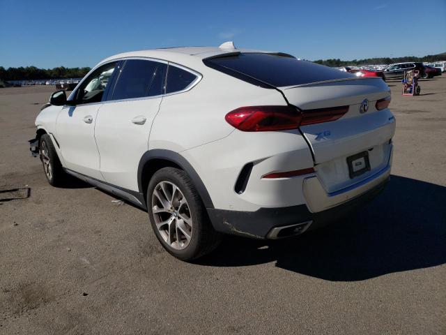 5UXCY6C05M9G07079 - 2021 BMW X6 XDRIVE40I WHITE photo 2