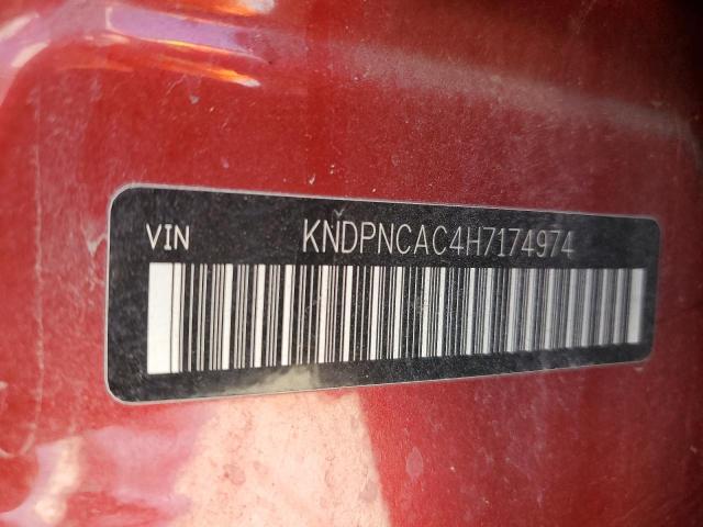 KNDPNCAC4H7174974 - 2017 KIA SPORTAGE EX RED photo 13