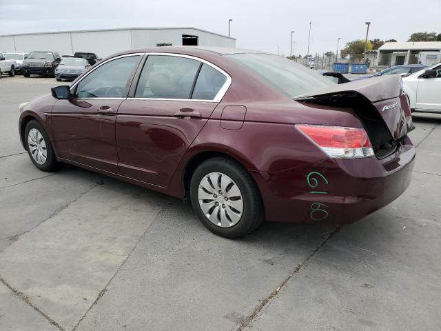 1HGCP2F33AA073656 - 2010 HONDA ACCORD LX BURGUNDY photo 2