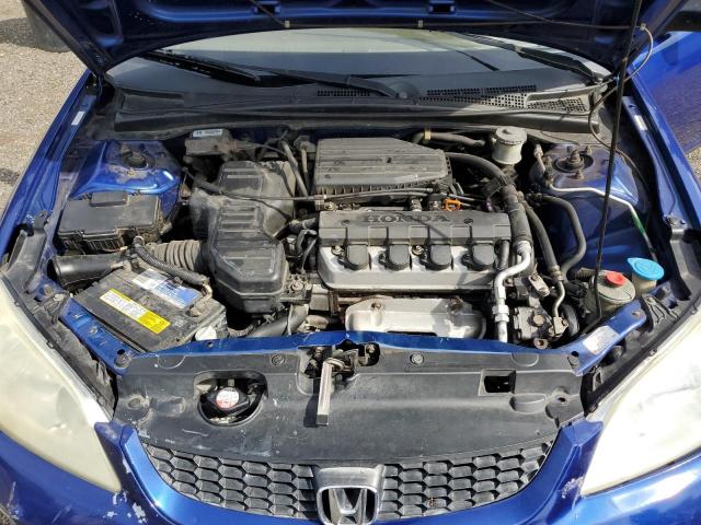 1HGEM22554L025139 - 2004 HONDA CIVIC LX Mavi foto 11