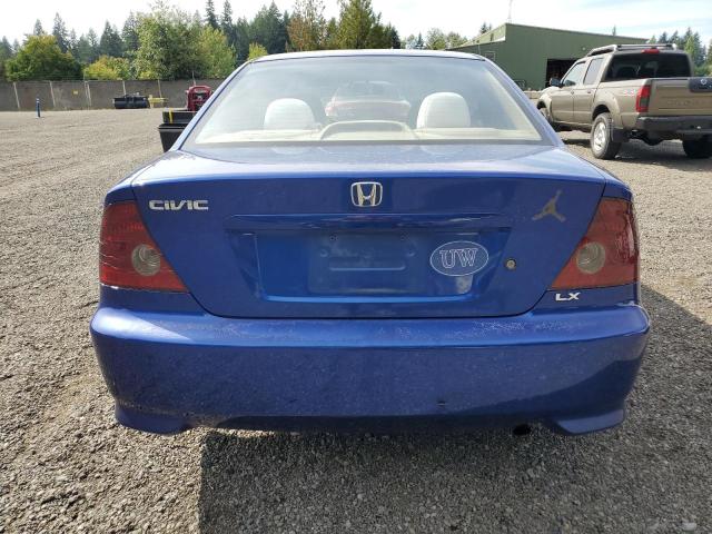 1HGEM22554L025139 - 2004 HONDA CIVIC LX Mavi foto 6