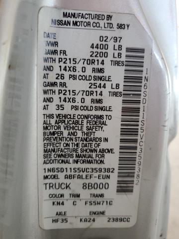 1N6SD11S5VC359382 - 1997 NISSAN TRUCK BASE SILVER photo 12