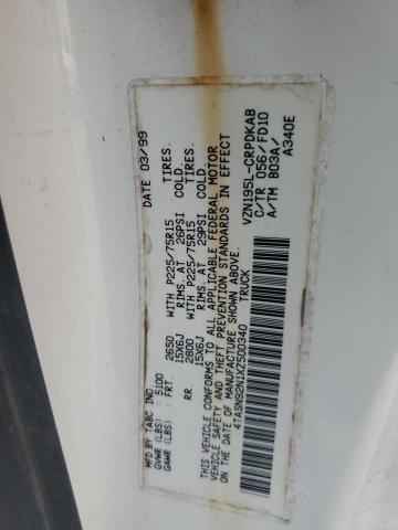 4TASN92N1XZ500340 - 1999 TOYOTA TACOMA XTRACAB PRERUNNER Ağ foto 12