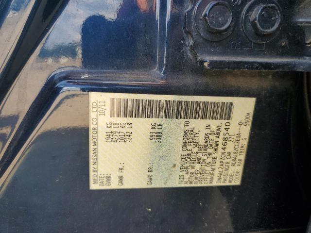 1N4AL2AP2CN468540 - 2012 NISSAN ALTIMA BASE BLUE photo 13