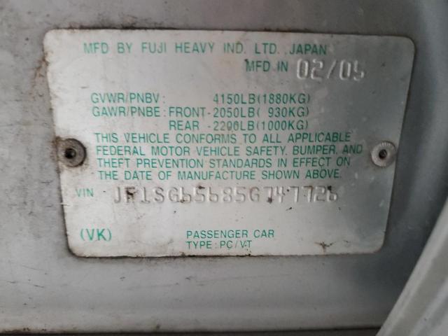 JF1SG65685G747726 - 2005 SUBARU FORESTER 2.5XS Күміс фото 13