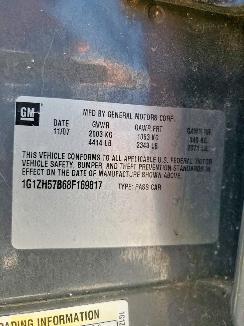 1G1ZH57B68F169817 - 2008 CHEVROLET MALIBU 1LT GRAY photo 13