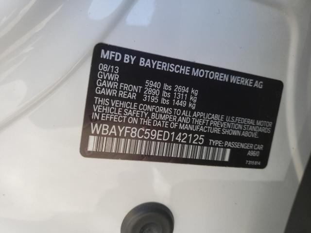 WBAYF8C59ED142125 - 2014 BMW 750 LXI WHITE photo 12