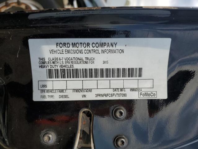 3FRNF6FC5FV707090 - 2015 FORD F650 SUPER DUTY BLACK photo 10