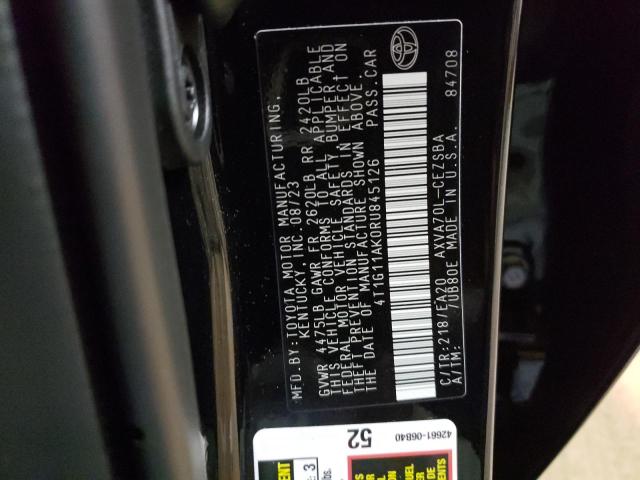 4T1G11AK0RU845126 - 2024 TOYOTA CAMRY SE NIGHT SHADE BLACK photo 13