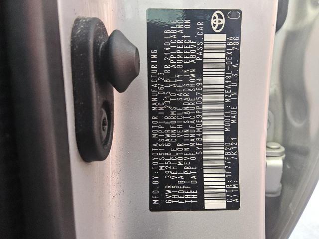 5YFB4MDE9PP057694 - 2023 TOYOTA COROLLA LE Күміс фото 12