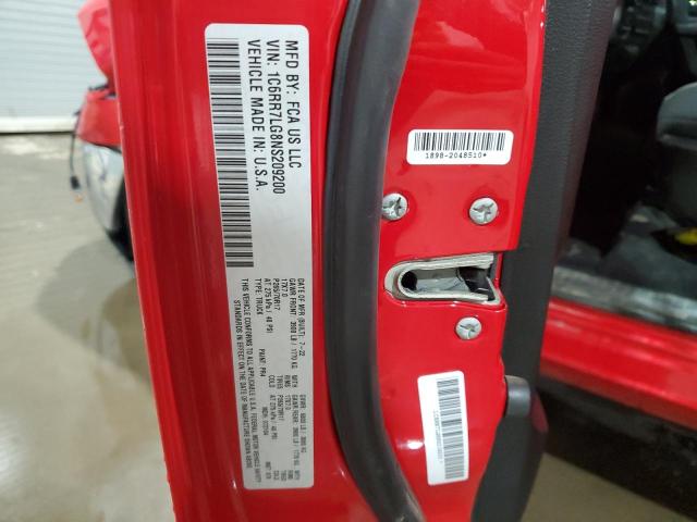 1C6RR7LG8NS209200 - 2022 RAM 1500 CLASS SLT წითელი ფოტო 13