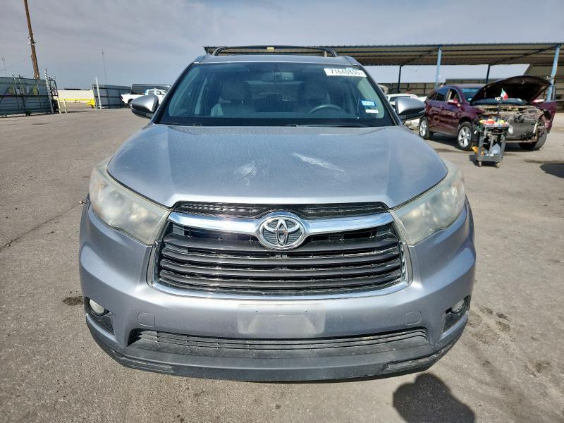 5TDKKRFH4GS503087 - 2016 TOYOTA HIGHLANDER XLE ვერცხლისფერი ფოტო 5