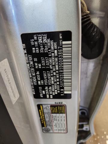 5XYZU3LB1DG083867 - 2013 HYUNDAI SANTA FE S Gümüş foto 13