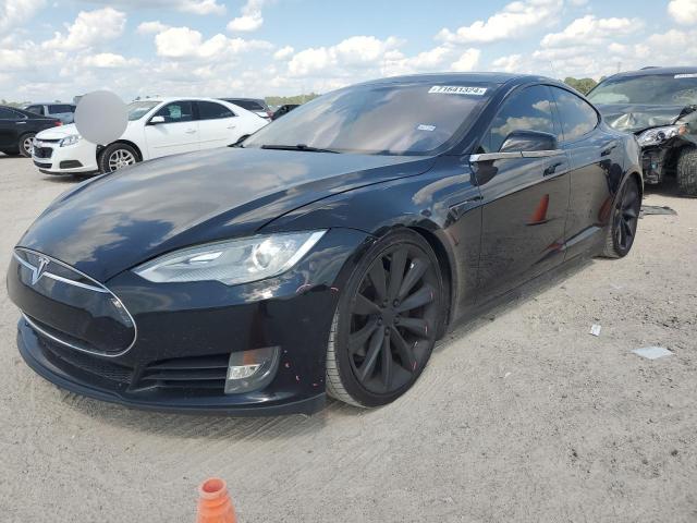 5YJSA1DP1DFP04346 - 2013 TESLA MODEL S BLACK photo 1