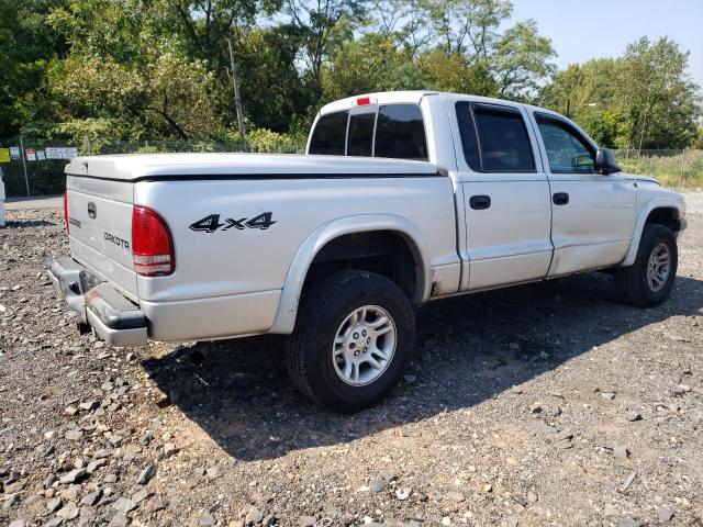 1D7HG38N94S580915 - 2004 DODGE DAKOTA QUAD SPORT SILVER photo 3