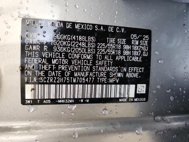 3CZRZ2H75TM705477 - 2026 HONDA HR-V EXL 银色 照片 13