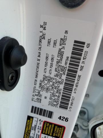 3TMAZ5CN7NM180791 - 2022 TOYOTA TACOMA DOUBLE CAB 白色 照片 12