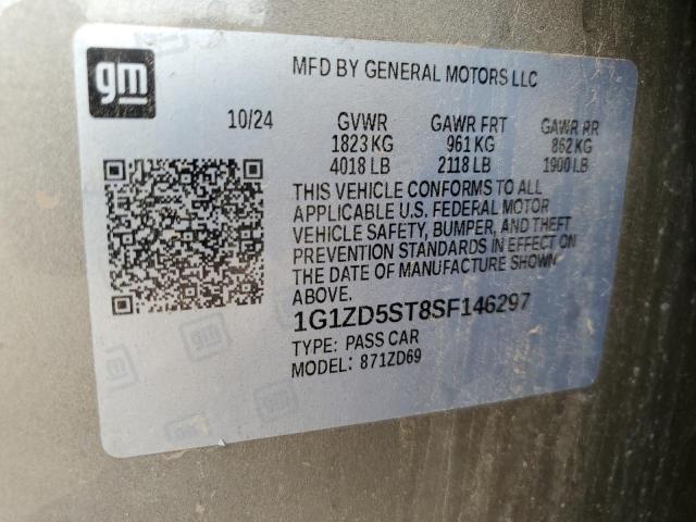 1G1ZD5ST8SF146297 - 2025 CHEVROLET MALIBU LT TAN photo 12