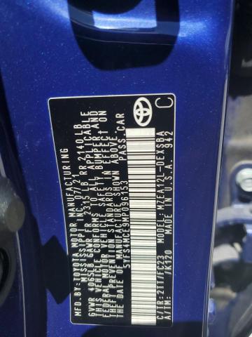 5YFS4MCE9MP096153 - 2021 TOYOTA COROLLA SE BLUE photo 13