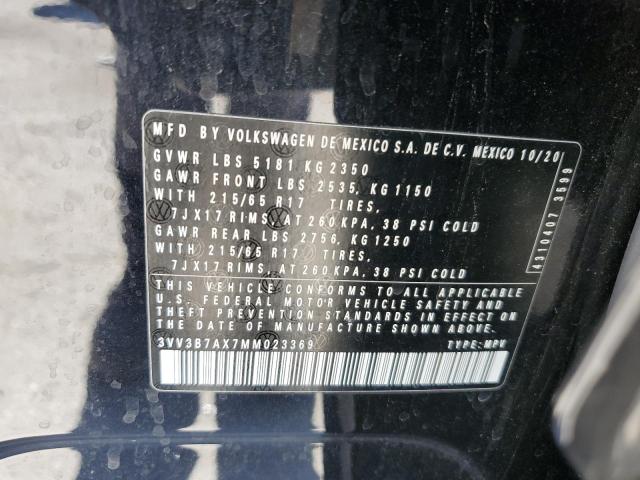 3VV3B7AX7MM023369 - 2021 VOLKSWAGEN TIGUAN SE 黑色 照片 13