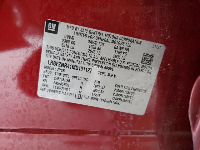 LRBFZNR41MD101127 - 2021 BUICK ENVISION ESSENCE 红色 照片 13