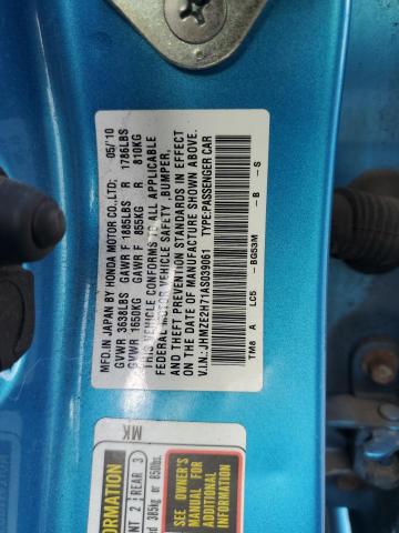 JHMZE2H71AS039061 - 2010 HONDA INSIGHT EX Mavi foto 12