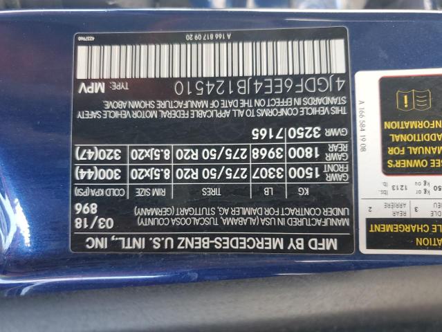 4JGDF6EE4JB124510 - 2018 MERCEDES-BENZ GLS 450 4MATIC BLUE photo 13