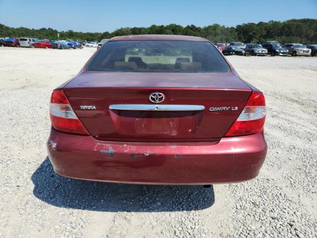 4T1BE32K72U061654 - 2002 TOYOTA CAMRY LE BURGUNDY photo 6
